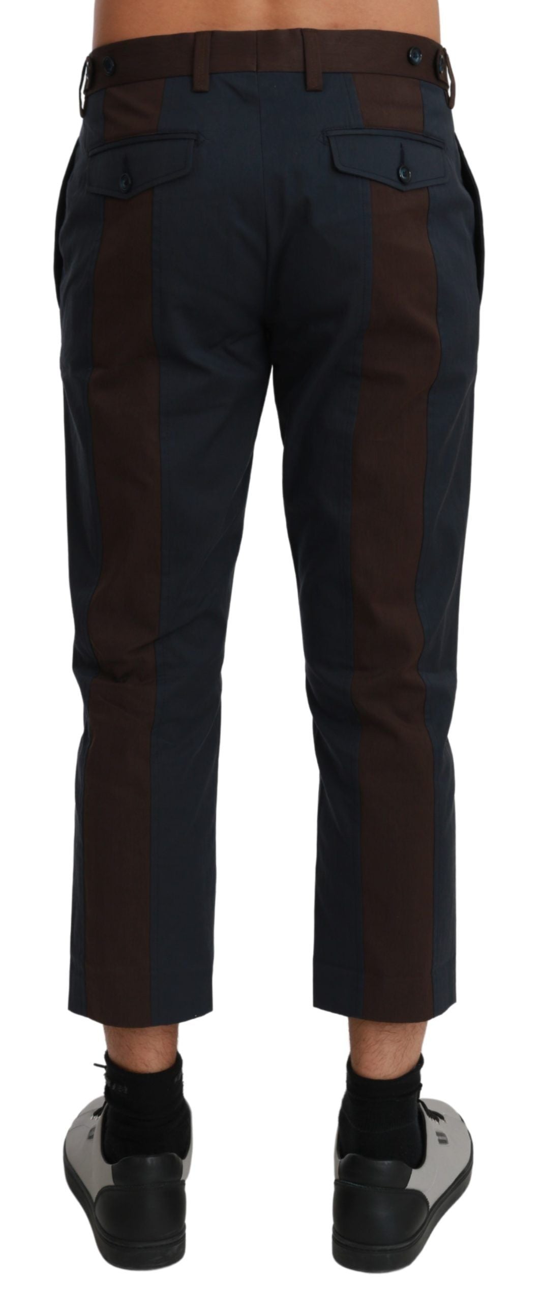 Dolce &amp; Gabbana Braun gestreifte Cropped-Hose