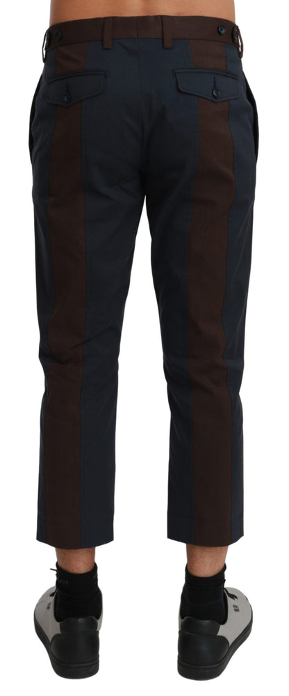 Dolce &amp; Gabbana Braun gestreifte Cropped-Hose