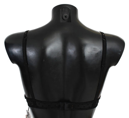 Roberto Cavalli – Push-Up-BH aus Spitze in Schwarz und Rosa
