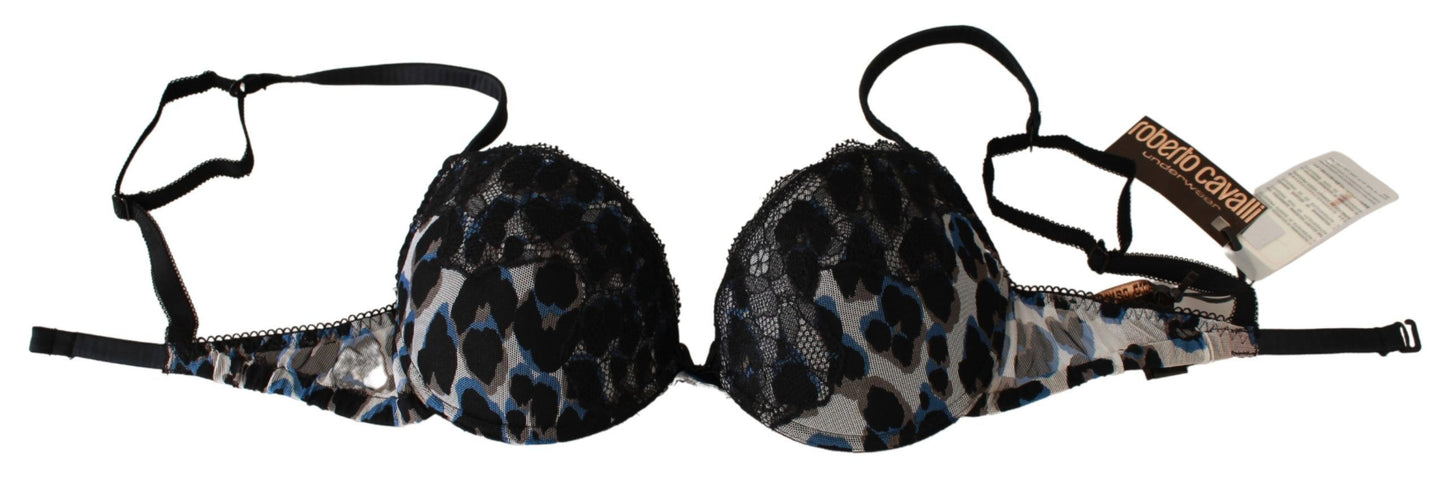 Roberto Cavalli schwarze Spitzen-Reggiseno-Nylon-BH-Unterwäsche
