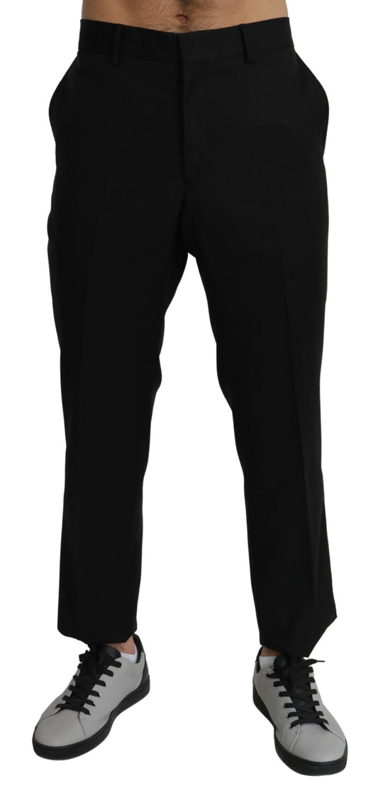 Dolce &amp; Gabbana – Schwarze Anzughose aus Baumwollwolle