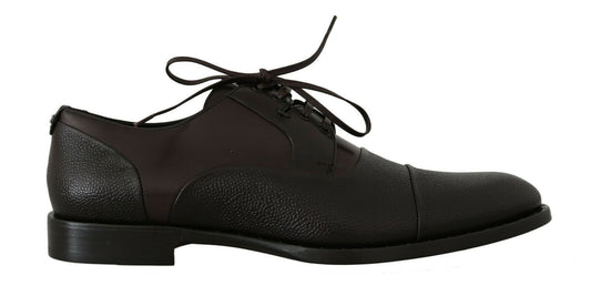 Dolce &amp; Gabbana Braune Lederschnürschuhe für Herren
