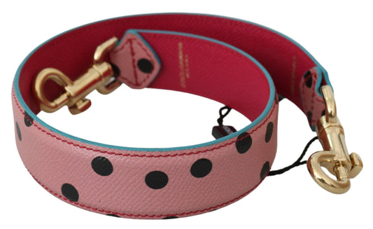 Dolce &amp; Gabbana – Schulterriemen aus rosa gepunktetem Leder