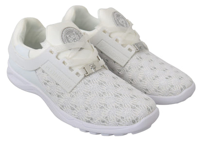 Philipp Plein Weiße Polyester Casual Sneakers Schuhe