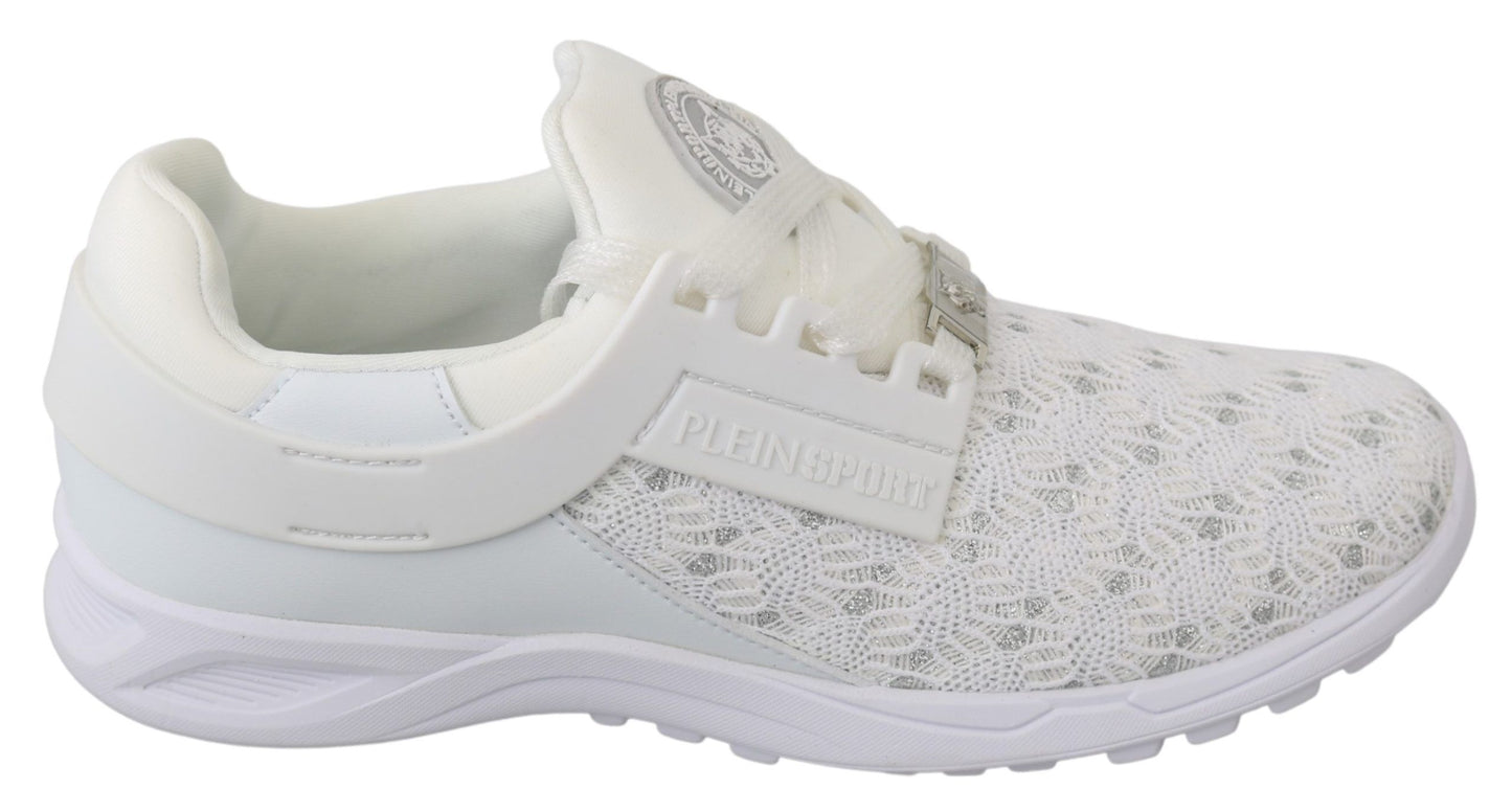 Philipp Plein Weiße Polyester Casual Sneakers Schuhe