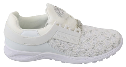 Philipp Plein Weiße Polyester Casual Sneakers Schuhe