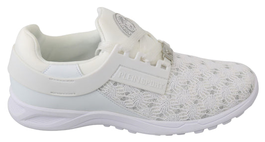 Philipp Plein Weiße Polyester Casual Sneakers Schuhe
