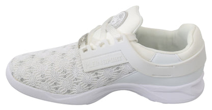 Philipp Plein Weiße Polyester Casual Sneakers Schuhe