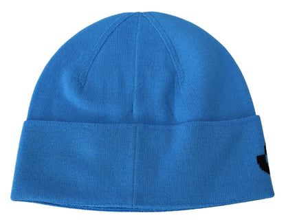 Givenchy Blaue Wollmütze für den Winter, Unisex, warm