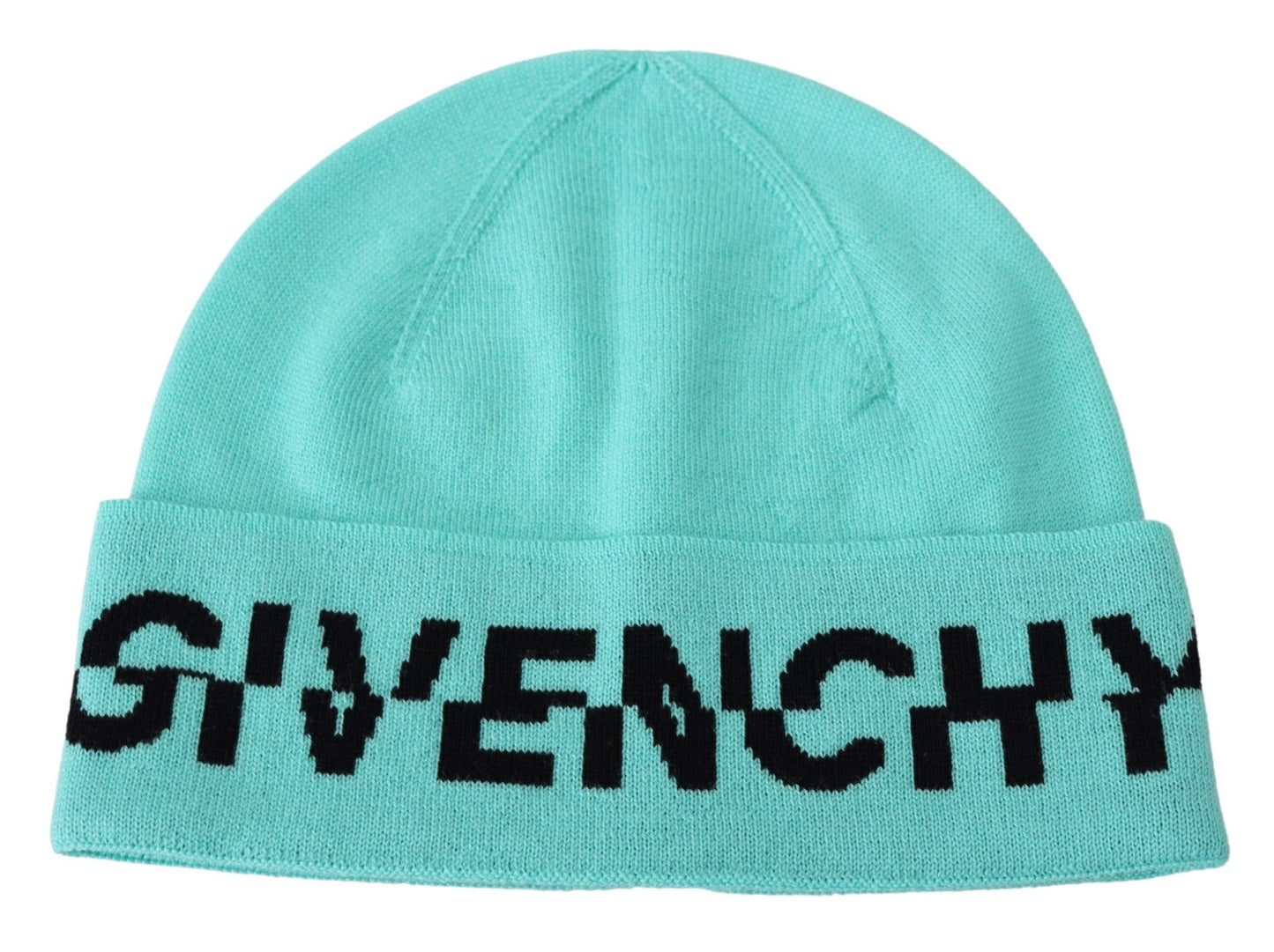 Givenchy Grüne Wollmütze Unisex Logo Mütze