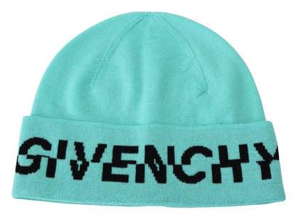 Givenchy Grüne Wollmütze Unisex Logo Mütze