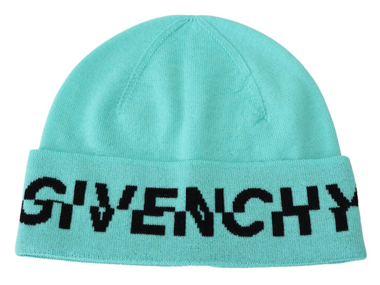 Givenchy Grüne Wollmütze Unisex Logo Mütze