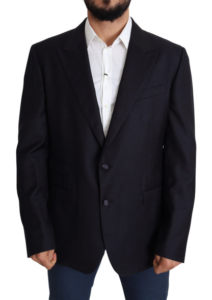 Dolce &amp; Gabbana – Einreihiger Blazer NAPOLI aus schwarzer Wolle