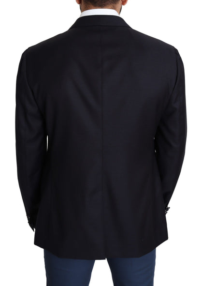 Dolce &amp; Gabbana – Einreihiger Blazer NAPOLI aus schwarzer Wolle