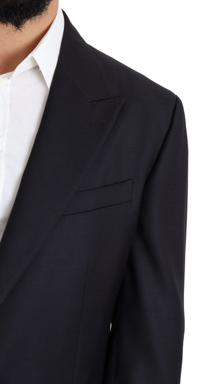 Dolce &amp; Gabbana – Einreihiger Blazer NAPOLI aus schwarzer Wolle
