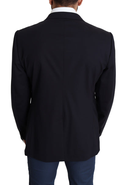 Dolce &amp; Gabbana Schwarzer Wollstretch-Mantel für Herren MARTINI Blazer