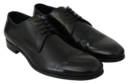Dolce &amp; Gabbana – Derby Napoli – Formelle Schuhe aus schwarzem Leder