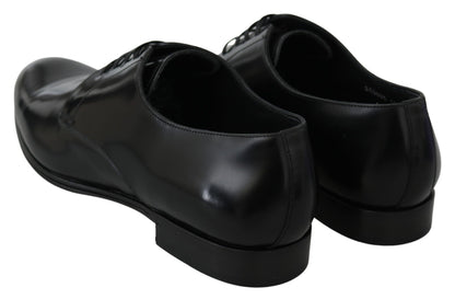 Dolce &amp; Gabbana – Derby Napoli – Formelle Schuhe aus schwarzem Leder