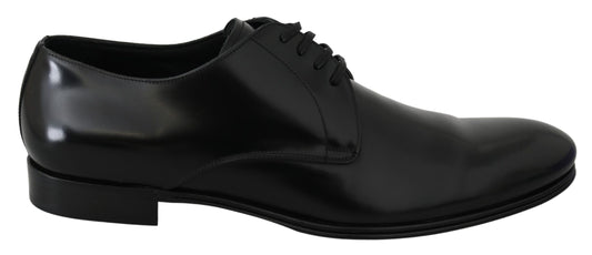 Dolce &amp; Gabbana – Derby Napoli – Formelle Schuhe aus schwarzem Leder