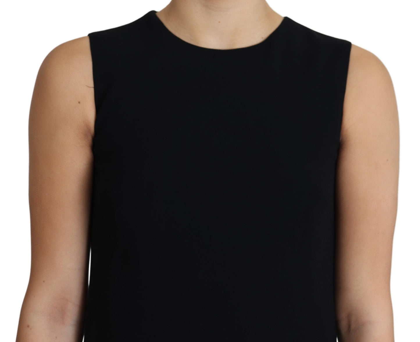 Dolce &amp; Gabbana – Schwarzes A-Linien-Etuikleid aus Viskose-Stretch