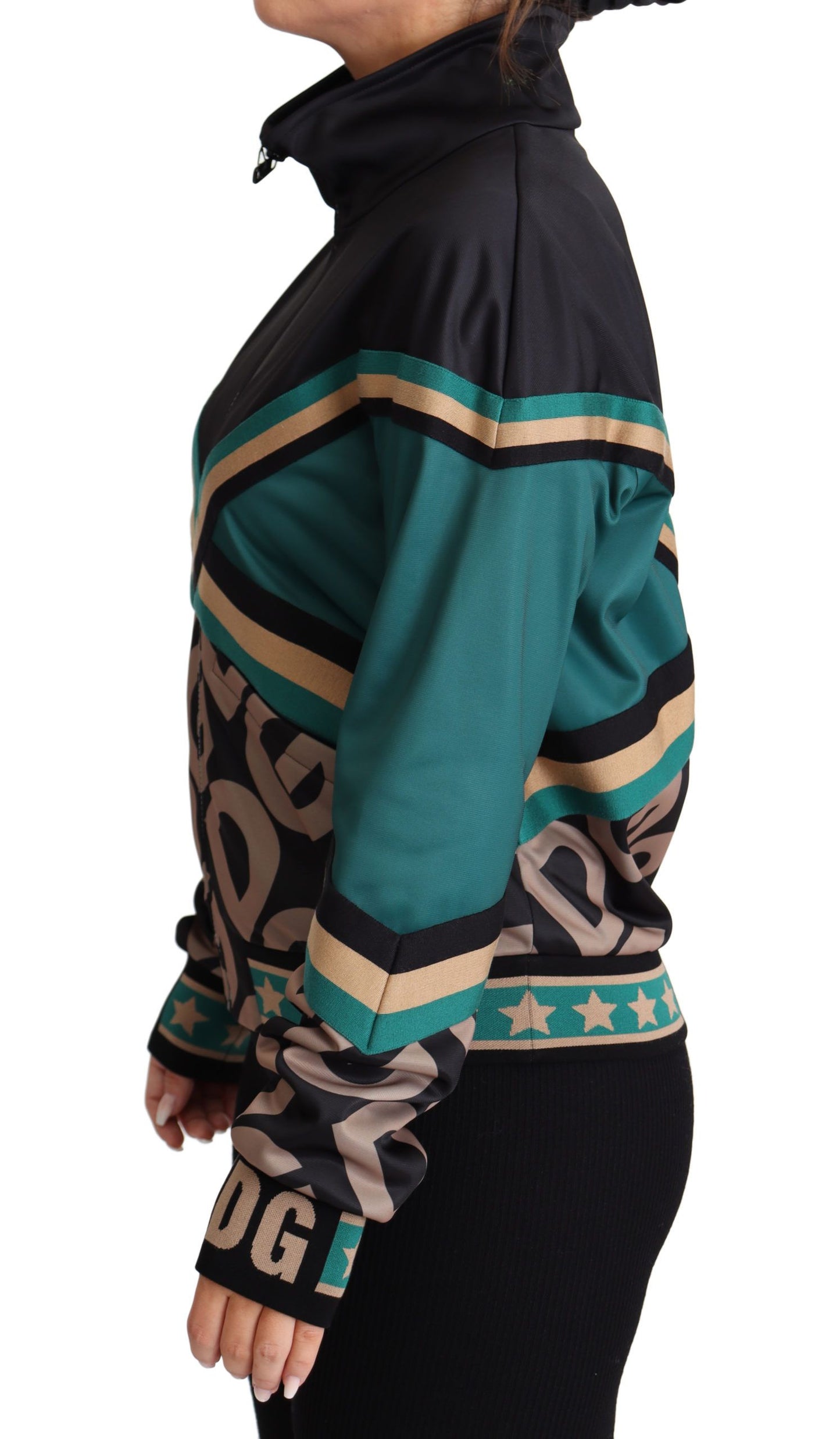 Dolce &amp; Gabbana – Mehrfarbige Trainingsbomberjacke „DG Logo Mania“