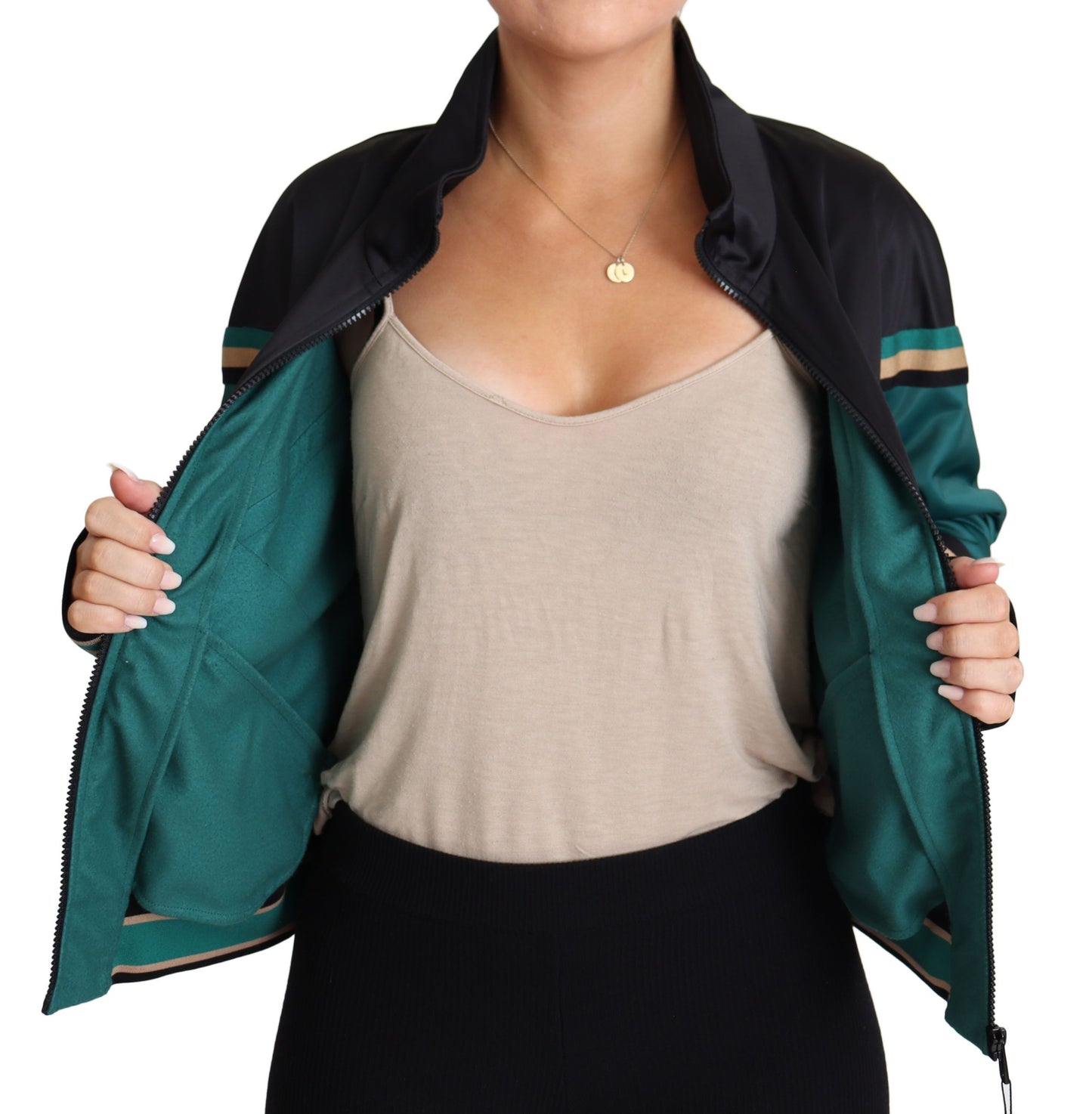 Dolce &amp; Gabbana – Mehrfarbige Trainingsbomberjacke „DG Logo Mania“