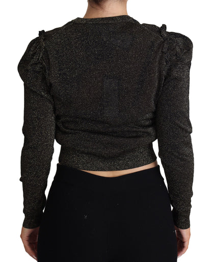 Dolce &amp; Gabbana Schwarz Gold Kurzer Damen Pullover