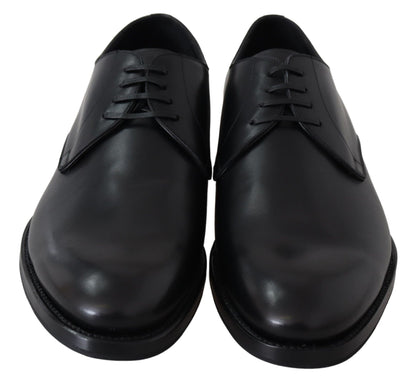Dolce &amp; Gabbana SARTORIA Handgefertigte Schuhe aus schwarzem Leder