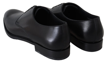 Dolce &amp; Gabbana SARTORIA Handgefertigte Schuhe aus schwarzem Leder
