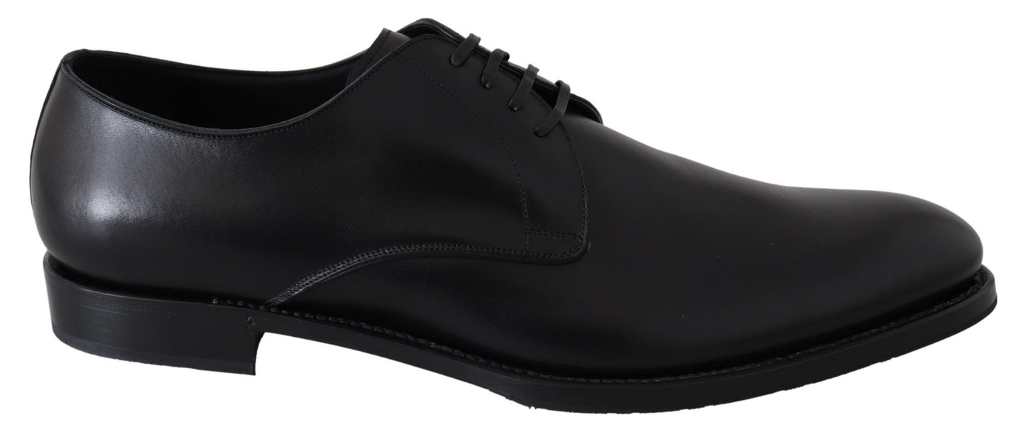 Dolce &amp; Gabbana SARTORIA Handgefertigte Schuhe aus schwarzem Leder