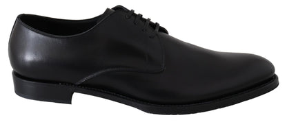 Dolce &amp; Gabbana SARTORIA Handgefertigte Schuhe aus schwarzem Leder