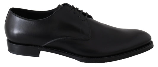 Dolce &amp; Gabbana SARTORIA Handgefertigte Schuhe aus schwarzem Leder