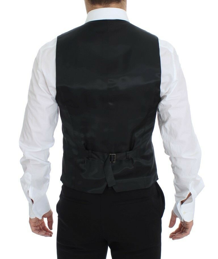 Dolce &amp; Gabbana Graue Wollstretch-Kleid-Blazerweste