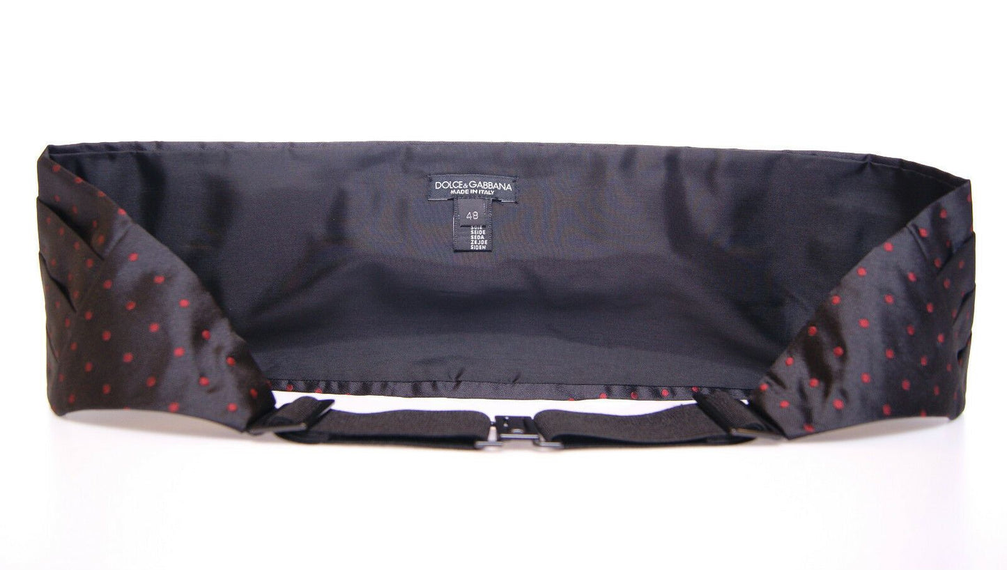 Dolce &amp; Gabbana Black Waist Tuxedo Smoking Belt Cummerbund
