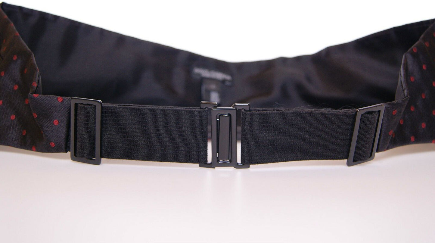 Dolce &amp; Gabbana Black Waist Tuxedo Smoking Belt Cummerbund