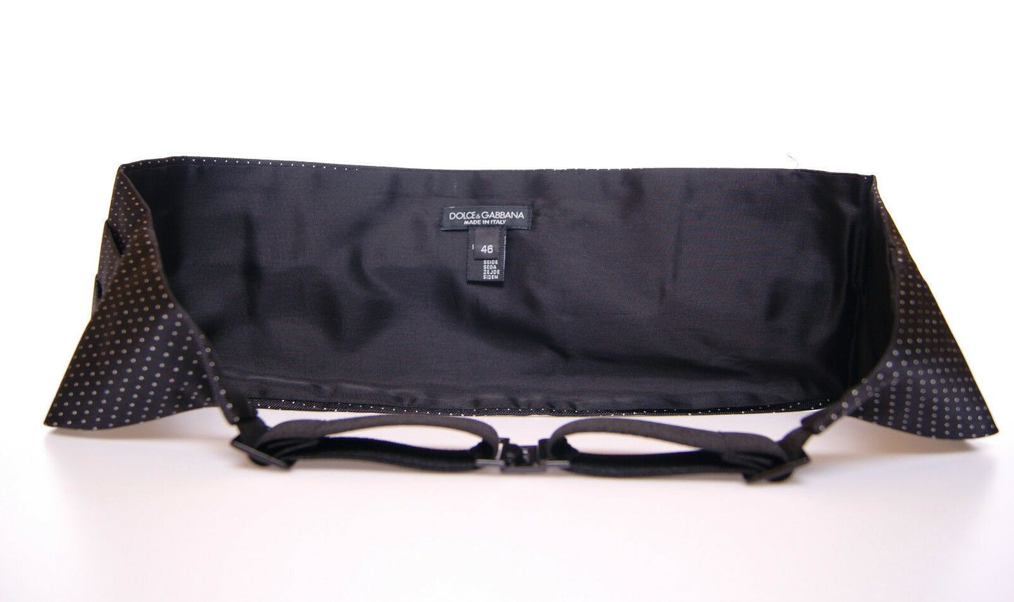 Dolce &amp; Gabbana Black Waist Smoking Tuxedo Cummerbund Belt