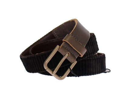 Dolce &amp; Gabbana Brauner Leder-Logo-Cintura-Gürtel