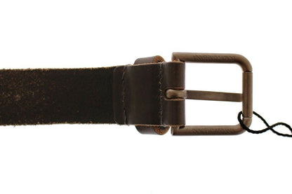Dolce &amp; Gabbana Brauner Leder-Logo-Cintura-Gürtel