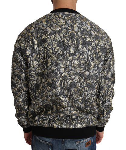 Dolce &amp; Gabbana Mehrfarbiger SAMBA Jacquard-Pullover mit Palmenmotiv
