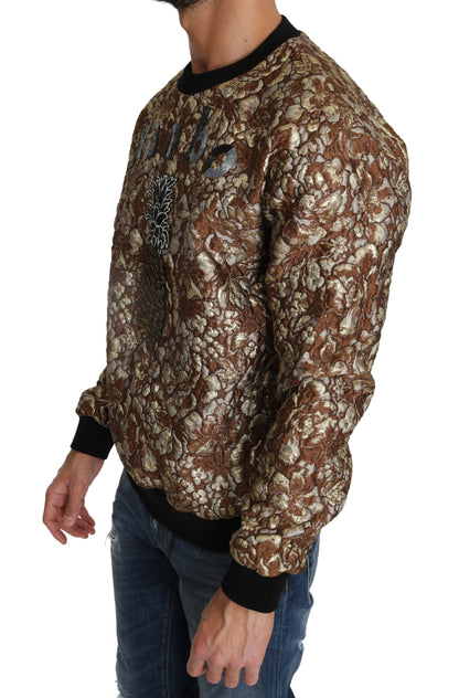 Dolce &amp; Gabbana Mehrfarbiger MAMBO Jacquard-Pullover mit Ananas
