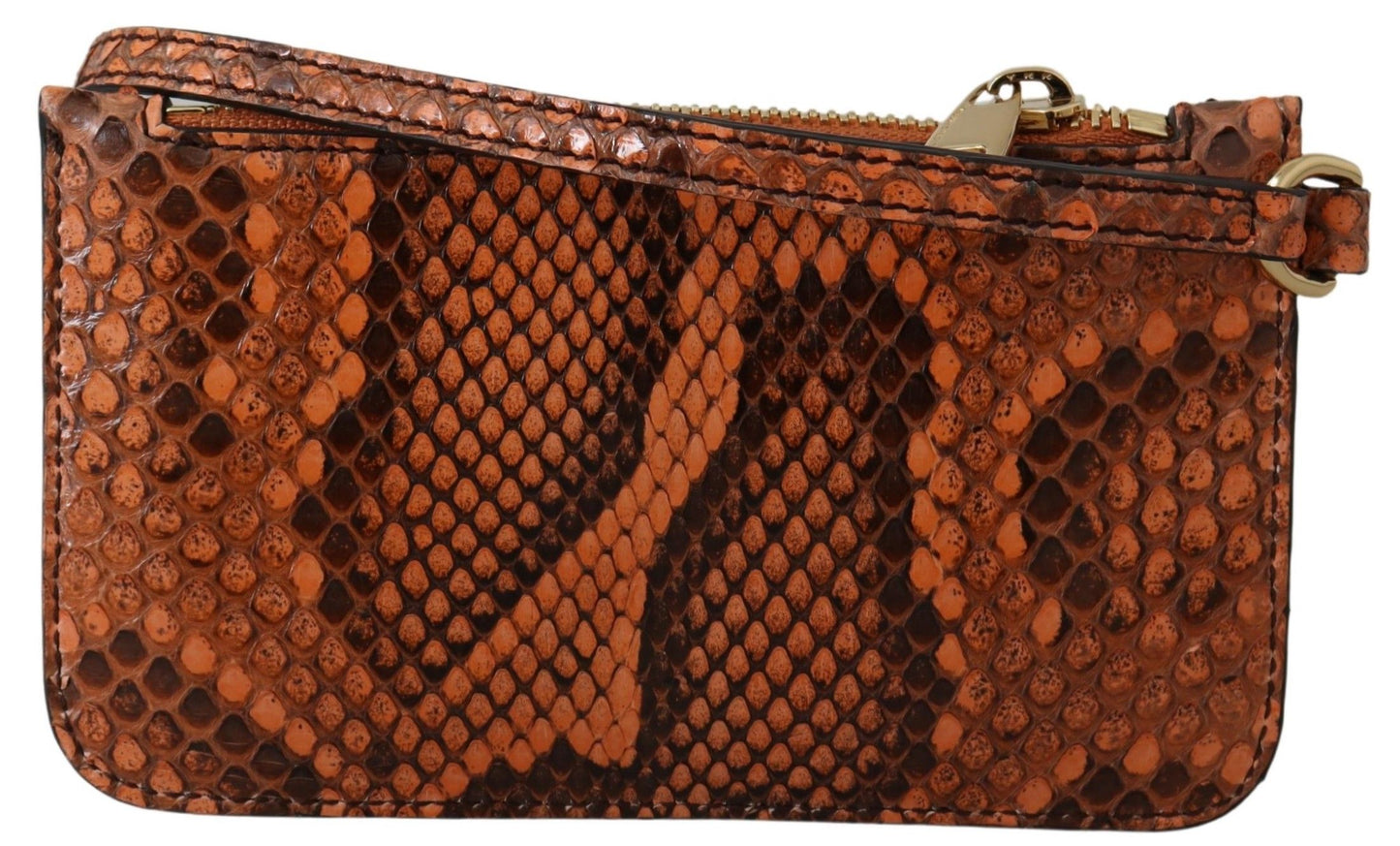 Dolce &amp; Gabbana Braunes Leder-Geldbörsen-Armband mit Spiegel AGNESE-Geldbörse