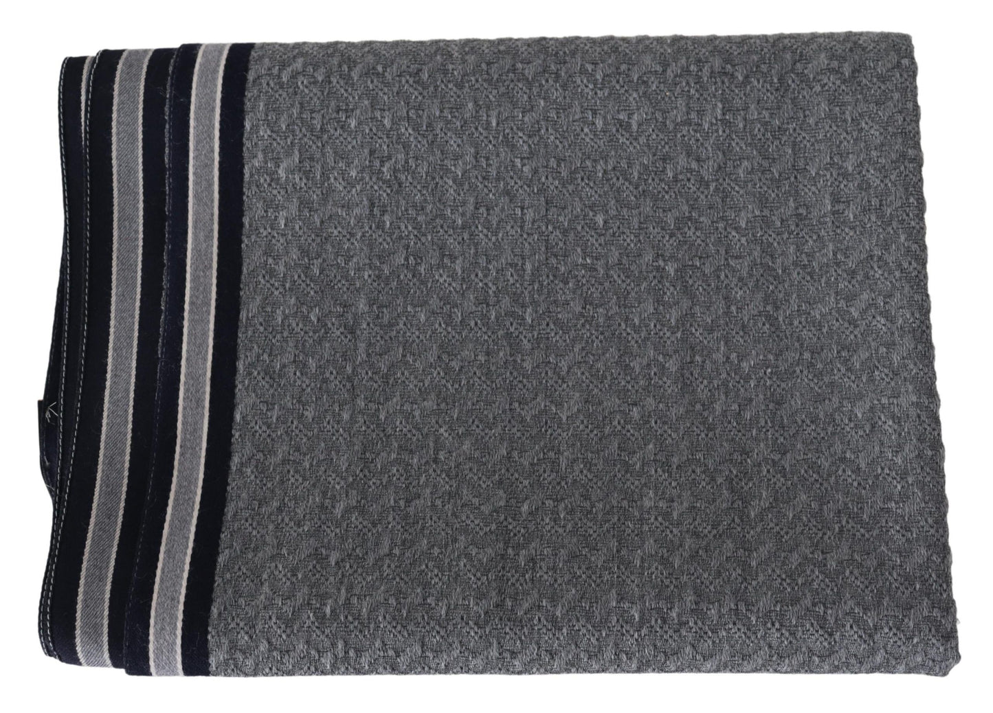 Missoni Graues Streifenmuster, 100 % Wolle, Unisex-Halswickelschal