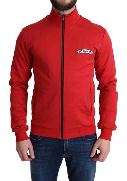 Dolce &amp; Gabbana Roter DG Motor Club Cardigan-Pullover mit Reißverschluss