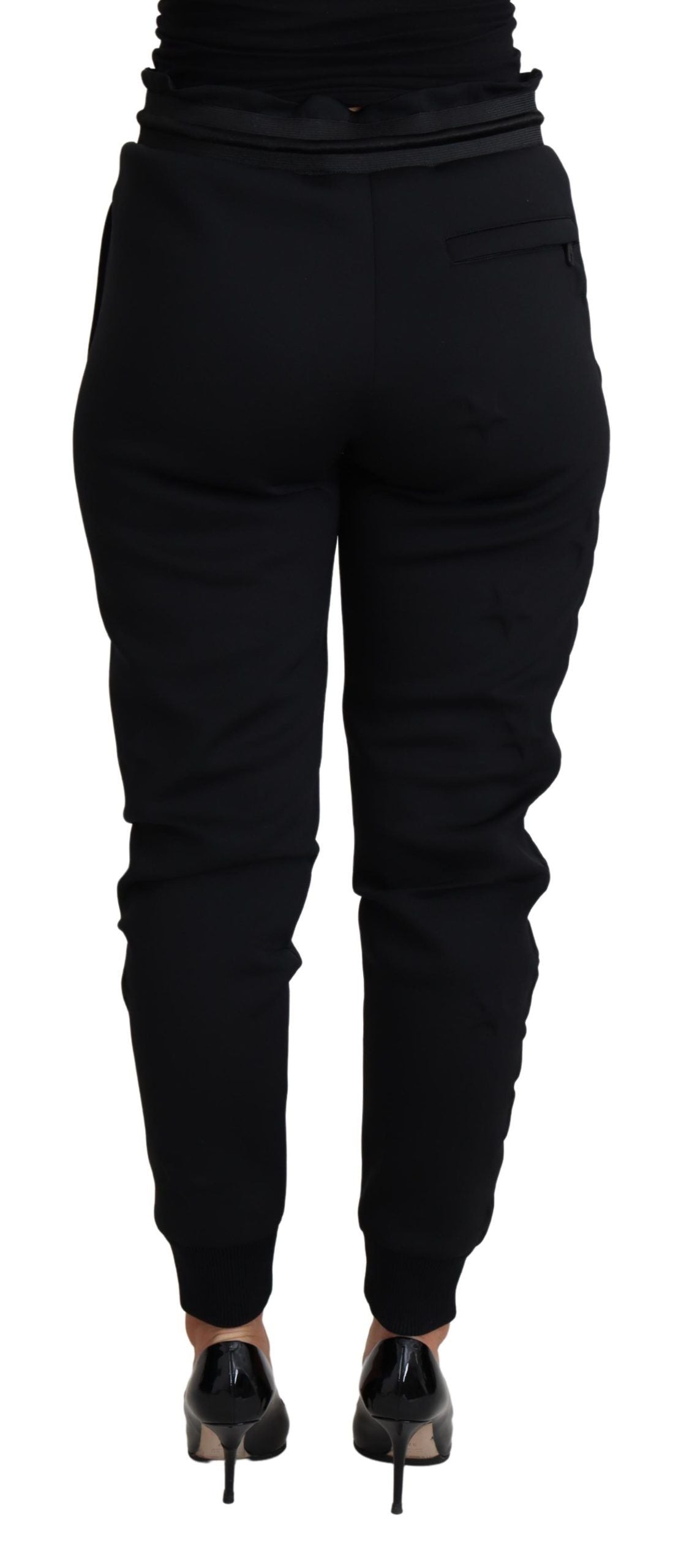 Dolce &amp; Gabbana – Jogginghose aus schwarzem Polyester-Neopren