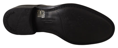 Dolce &amp; Gabbana – Formelle Derby-Schuhe aus schwarzem Leder für Herren