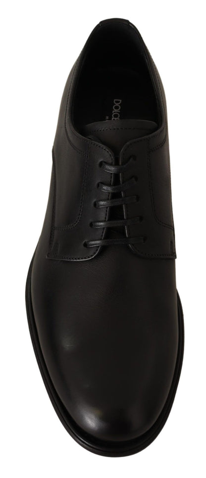 Dolce &amp; Gabbana – Formelle Derby-Schuhe aus schwarzem Leder für Herren