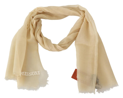 Missoni Beige Kaschmir Unisex Halstuch