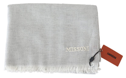Missoni Grauer Unisex-Halswickelschal aus Wollstrick