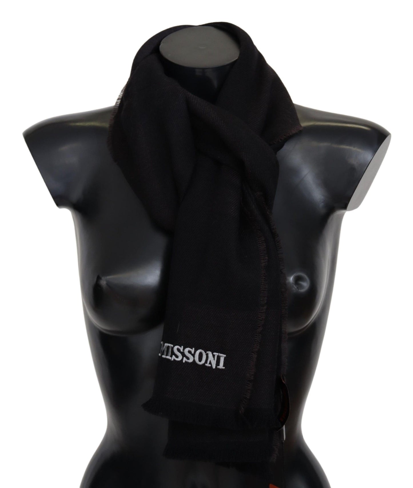 Missoni – Schwarzer Unisex-Halswickelschal aus 100 % Wolle