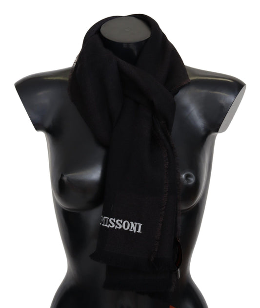 Missoni – Schwarzer Unisex-Halswickelschal aus 100 % Wolle